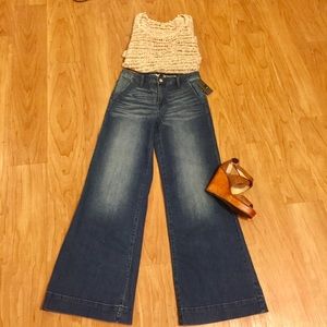 Retro Style High Rise Wide Leg Women’s 6